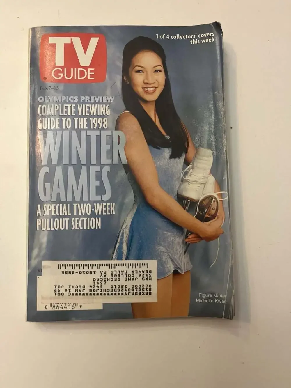 TV Guide Magazine February 1998  Winter Games Olympics featuring Michelle Kwan